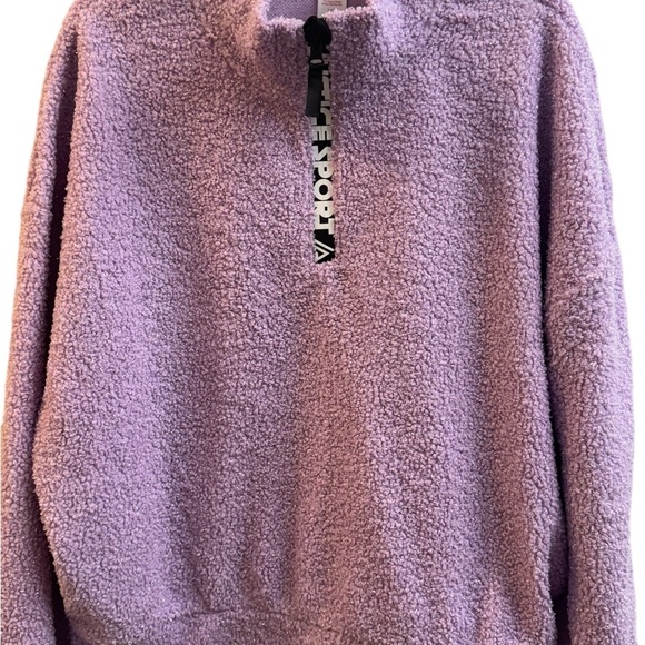 Justice Lilac Fleece Quarter-Zip Top - Picture 4 of 4